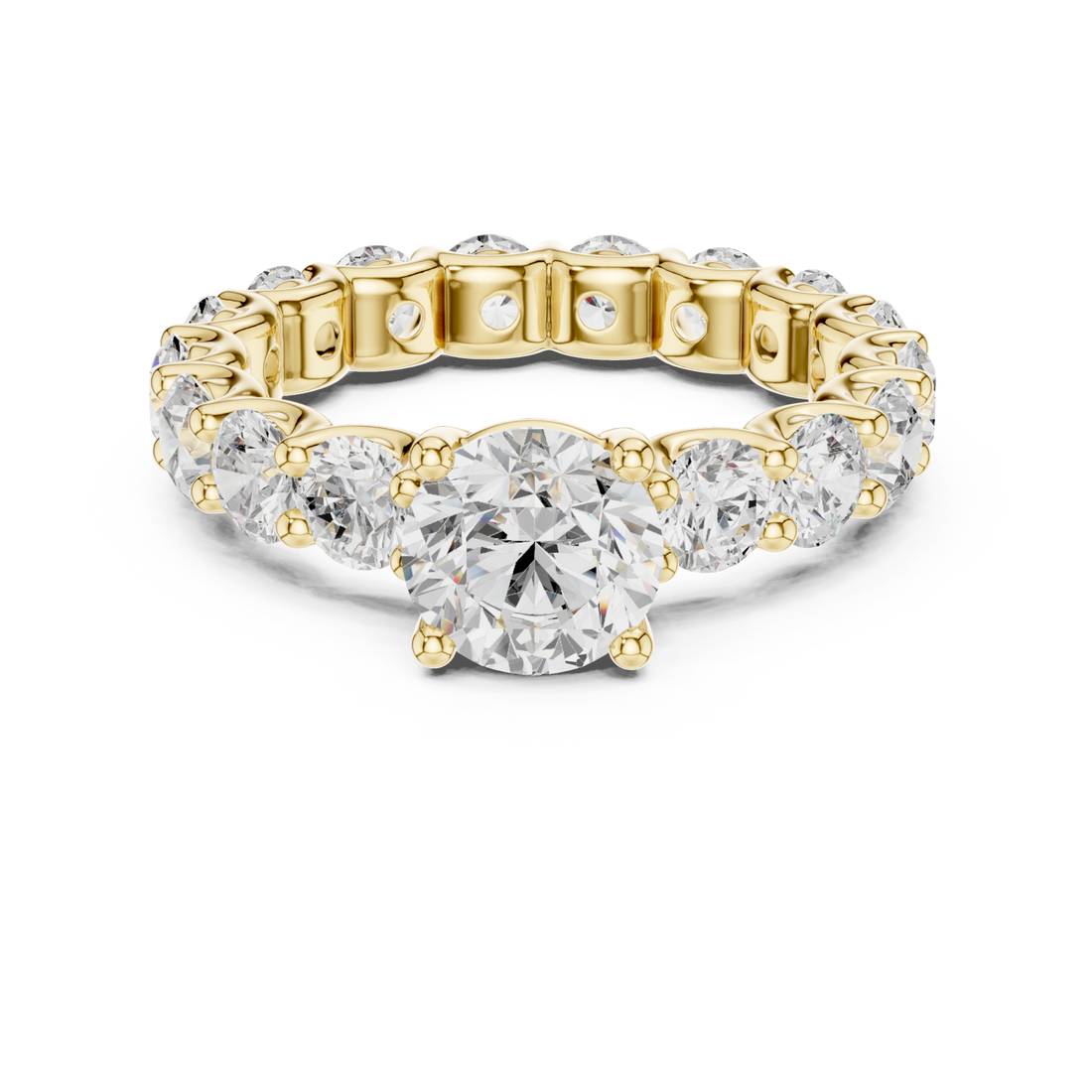 Gold Celestial Embrace Band Ring Right View