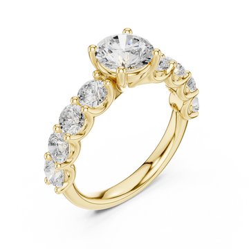 Gold Lustrous Radiance Arc Ring Right View