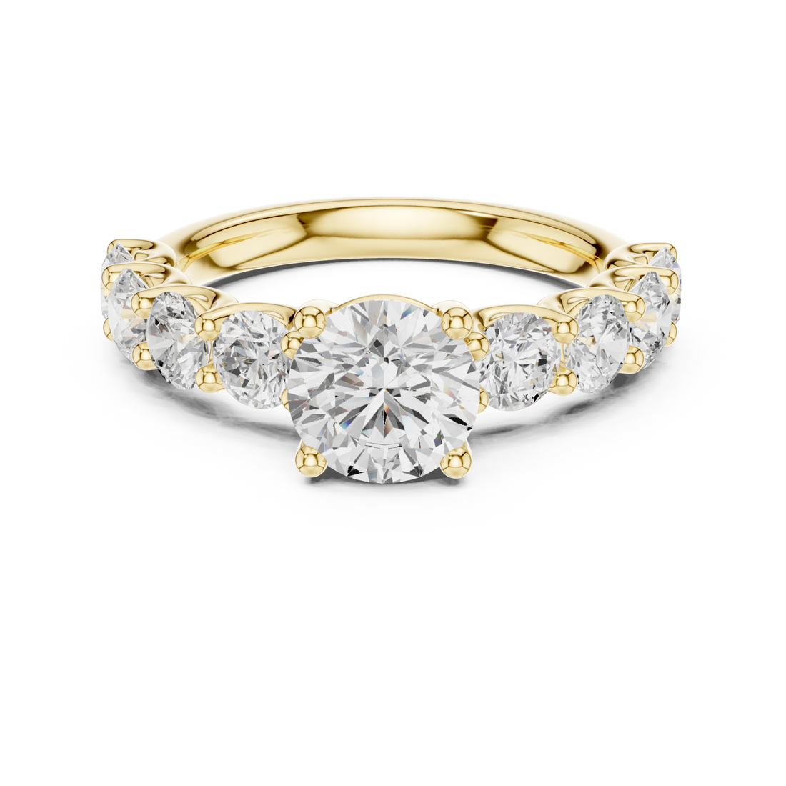 Gold Lustrous Radiance Arc Ring Right View