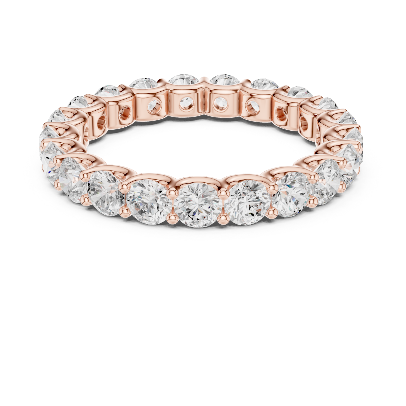  Rose Gold Twilight Embrace Eternity Band Front View