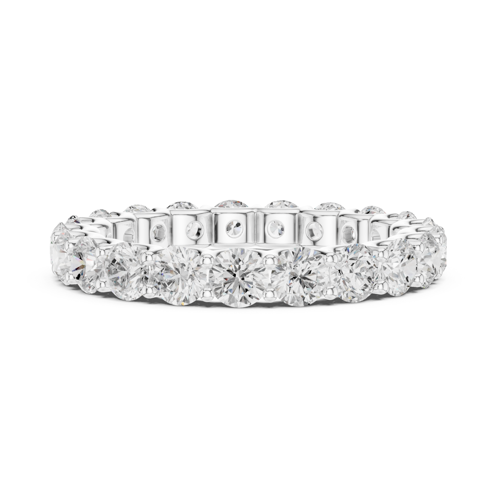  White Gold Twilight Embrace Eternity Band Side View