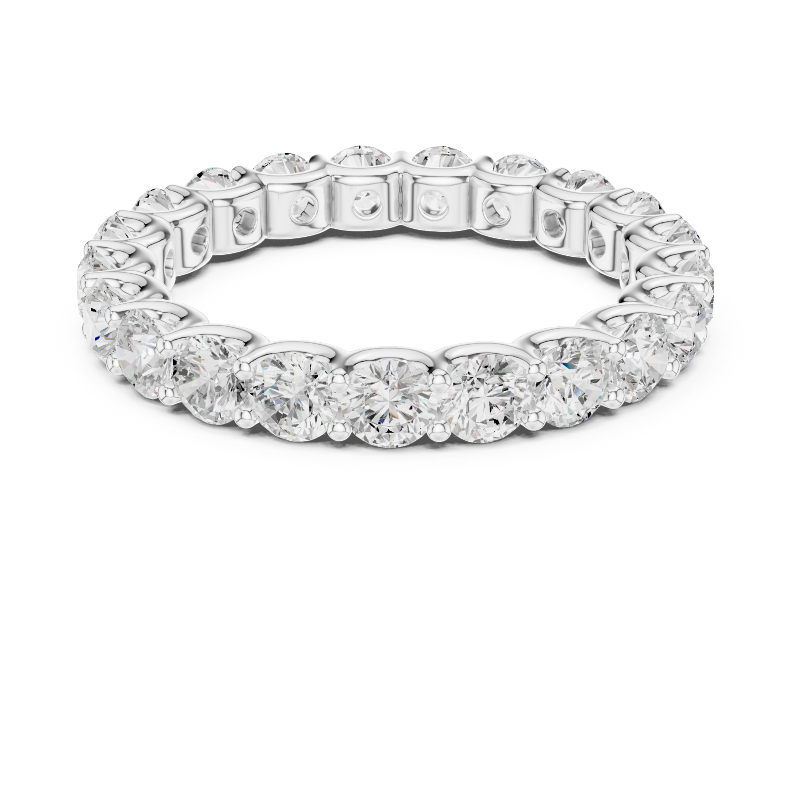  White Gold Twilight Embrace Eternity Band Front View
