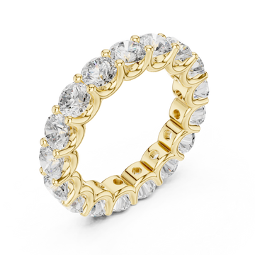Gold Radiant Cascade Eternity Band Right View