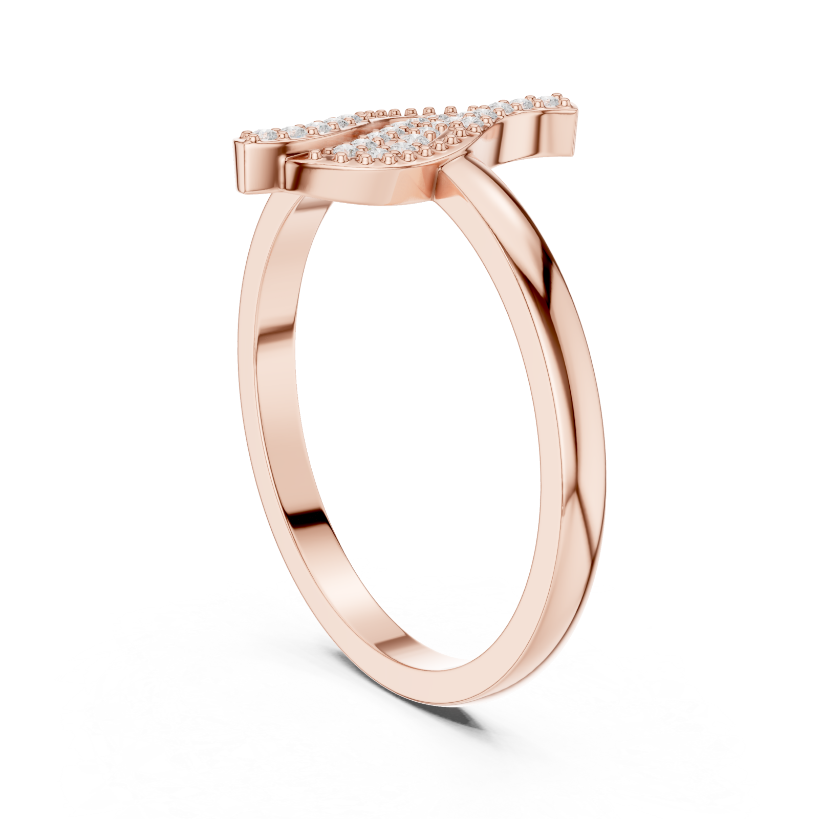  Rose Gold Mesa Twist Signature Ring Left View