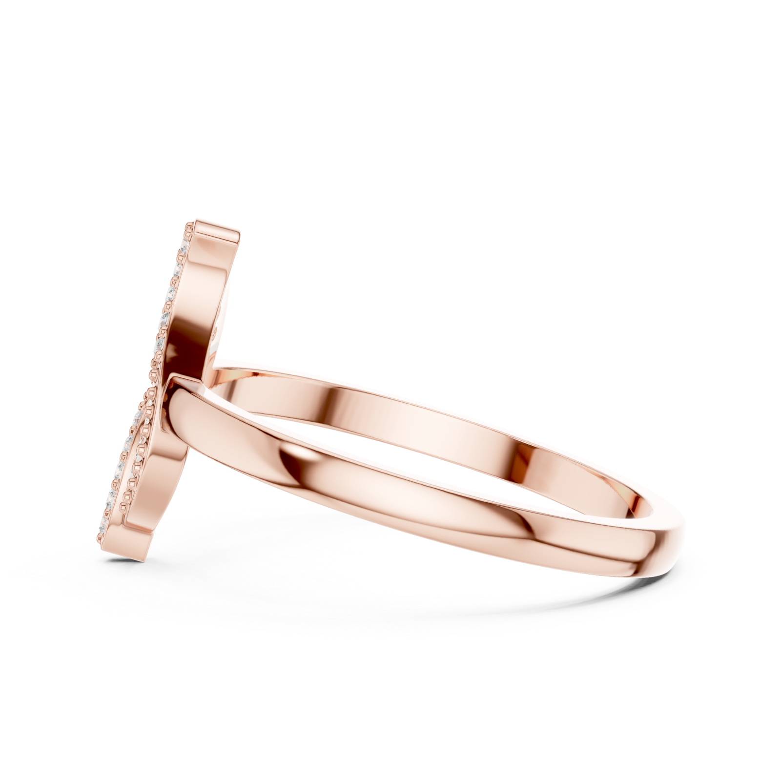  Rose Gold Mesa Twist Signature Ring Side View