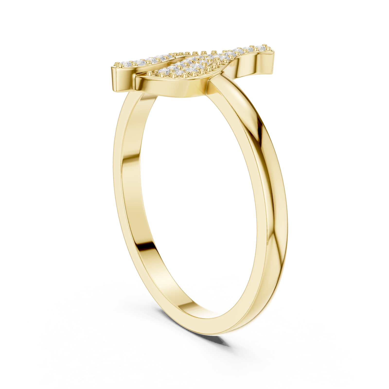  Gold Mesa Twist Signature Ring Left View