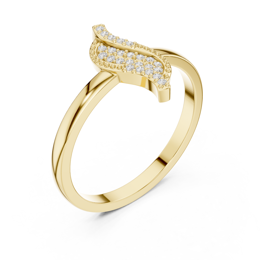 Gold Mesa Twist Signature Ring Right View