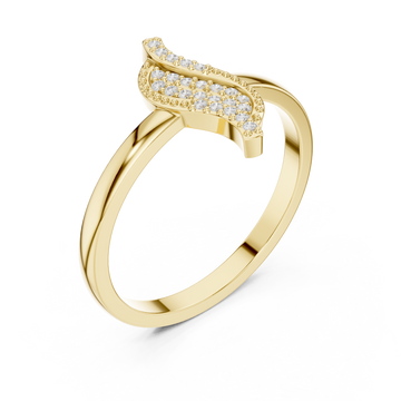Gold Mesa Twist Signature Ring Right View
