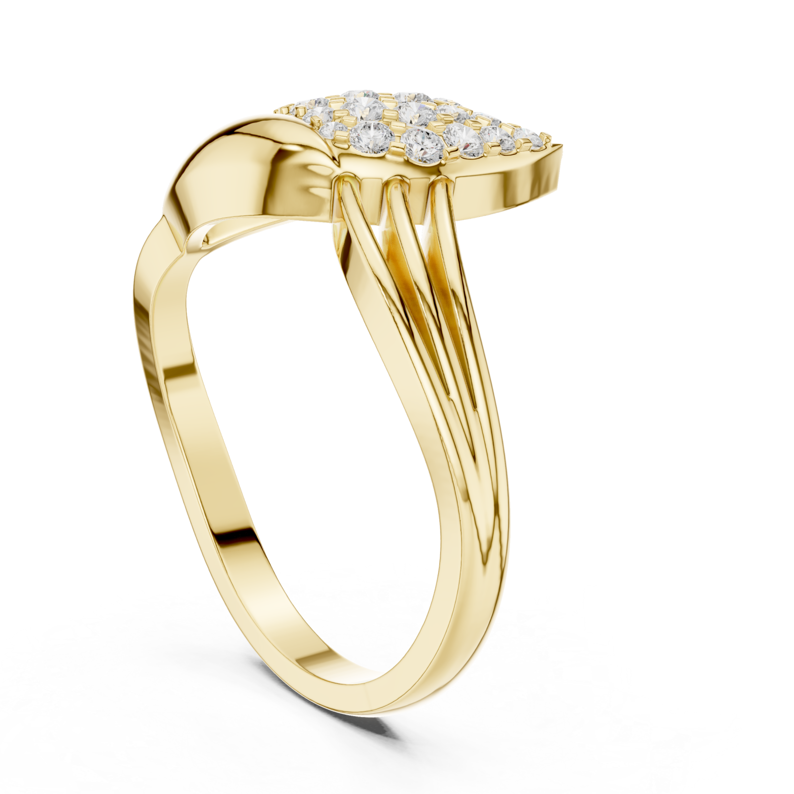 Gold Radiant Tranquil Harmony Band Left View