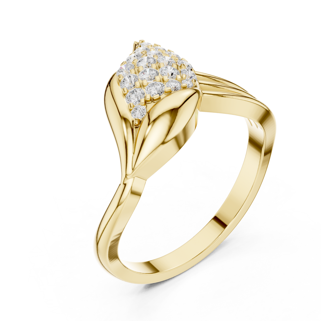 Gold Radiant Tranquil Harmony Band Right View