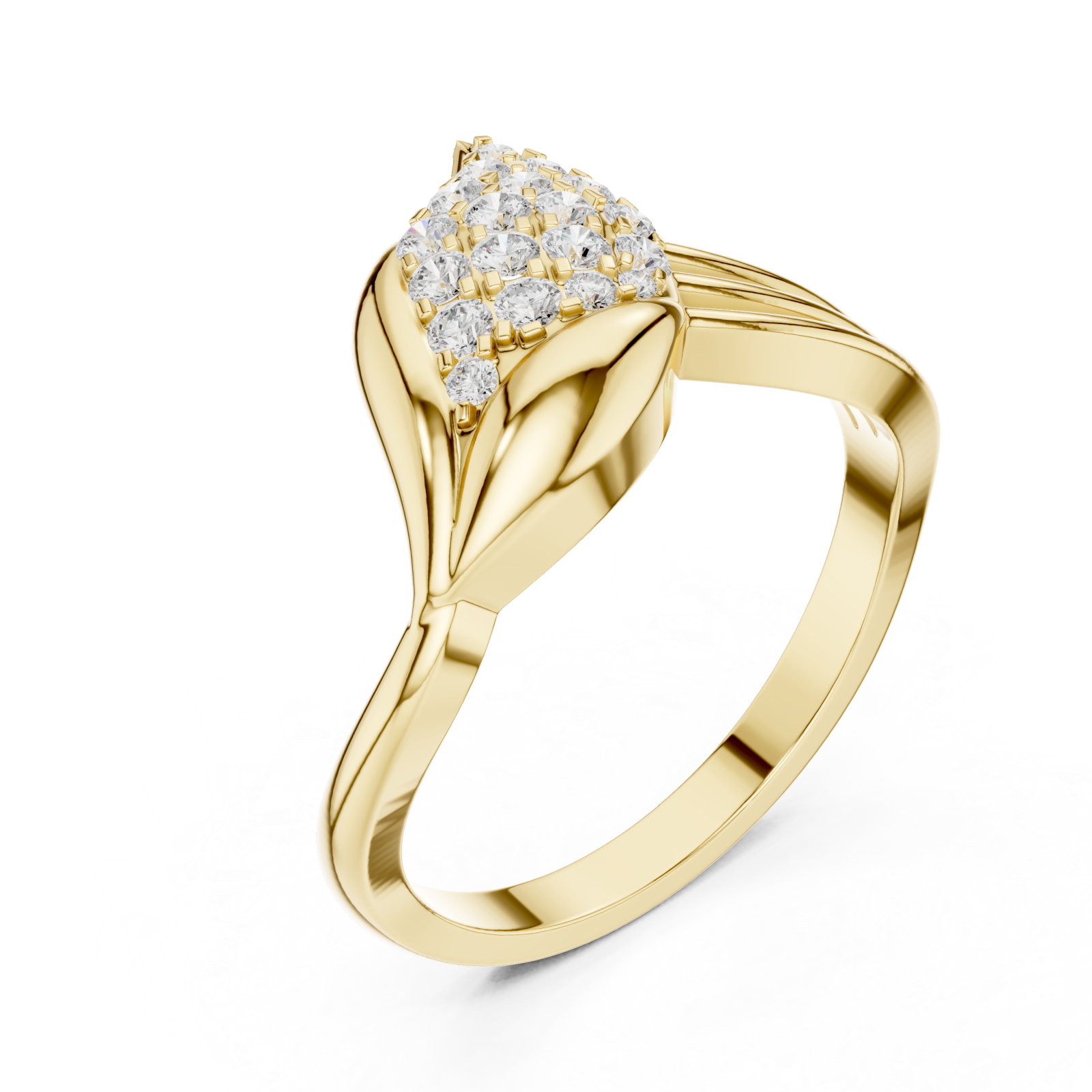 Gold Radiant Tranquil Harmony Band Right View