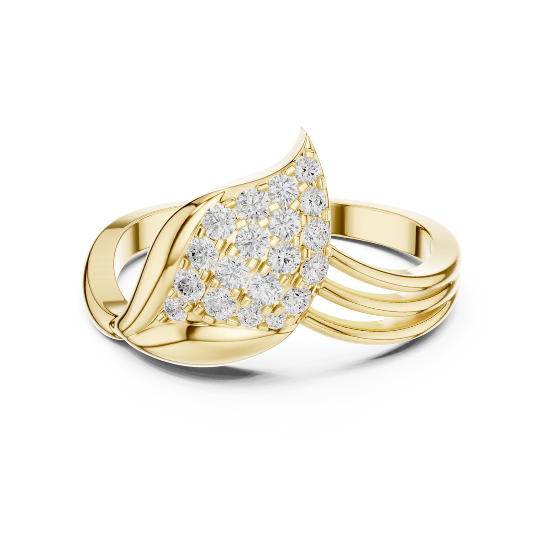Gold Radiant Tranquil Harmony Band Right View