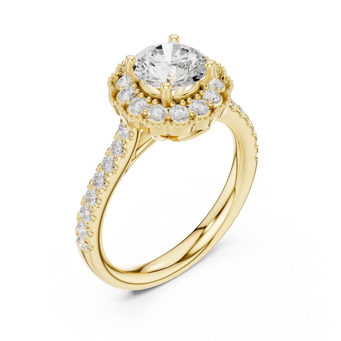 Gold Dawn Whisper Pavé Band Anniversary Ring Right View