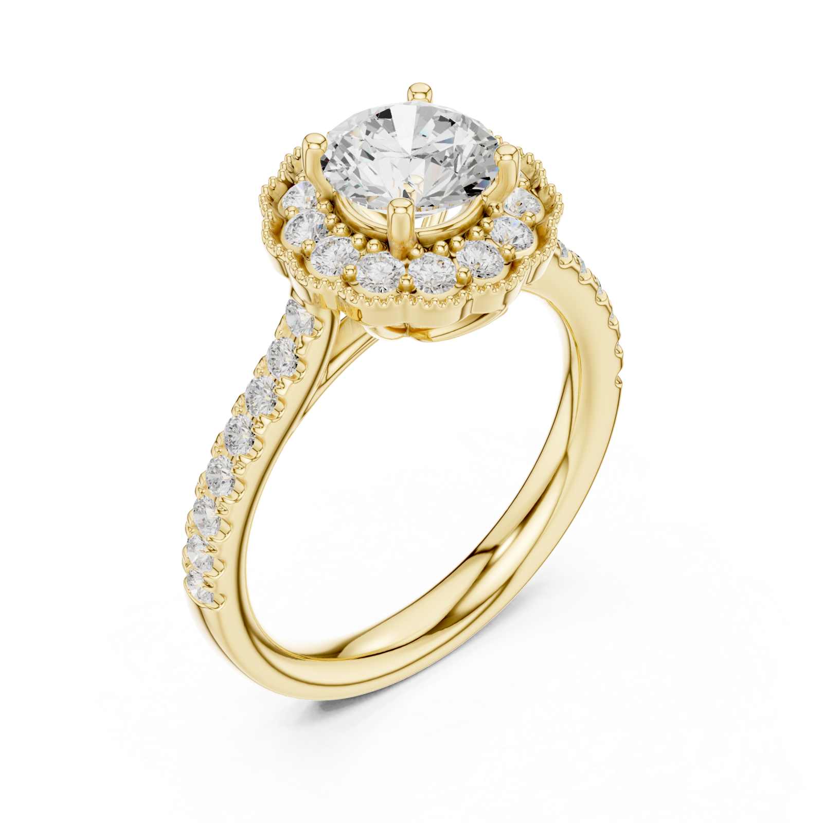Gold Dawn Whisper Pavé Band Anniversary Ring Right View