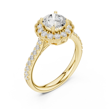 Gold Dawn Whisper Pavé Band Anniversary Ring Right View