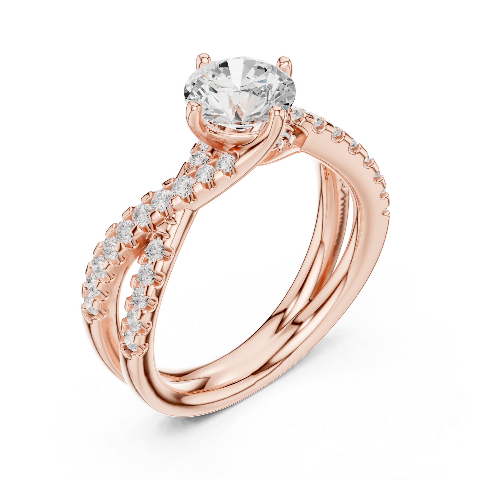  Rose Gold Celestial Curve Embrace Ring Right View