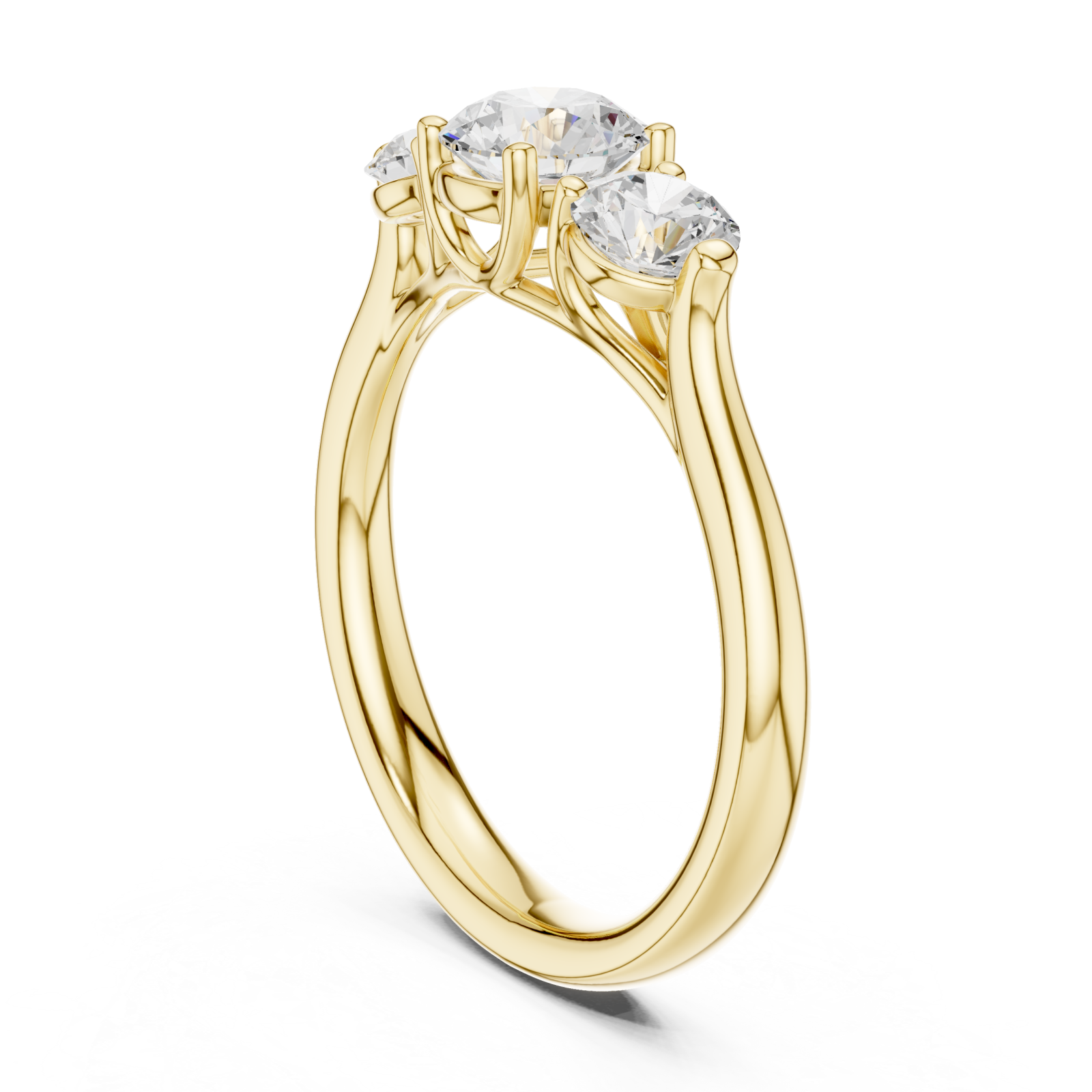  Gold Timeless Trinity Illusion Ring Left View