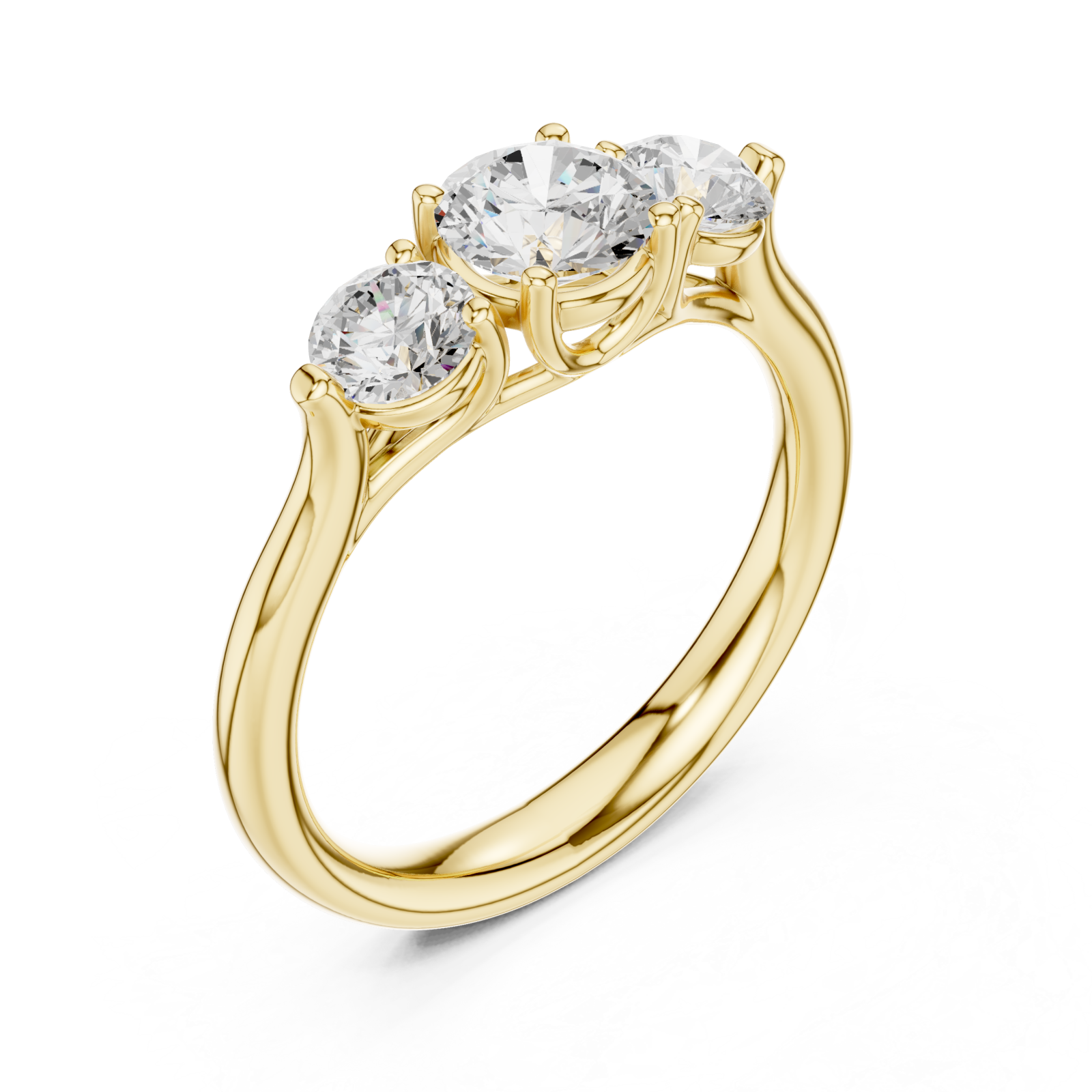 Gold Timeless Trinity Illusion Ring Right View