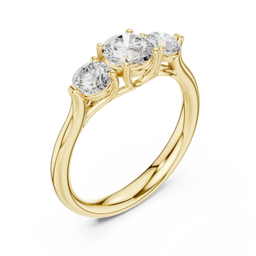 Gold Timeless Trinity Illusion Ring Right View