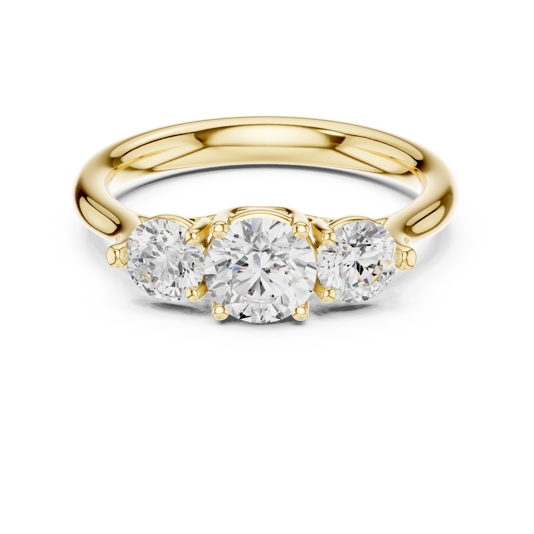 Gold Timeless Trinity Illusion Ring Right View