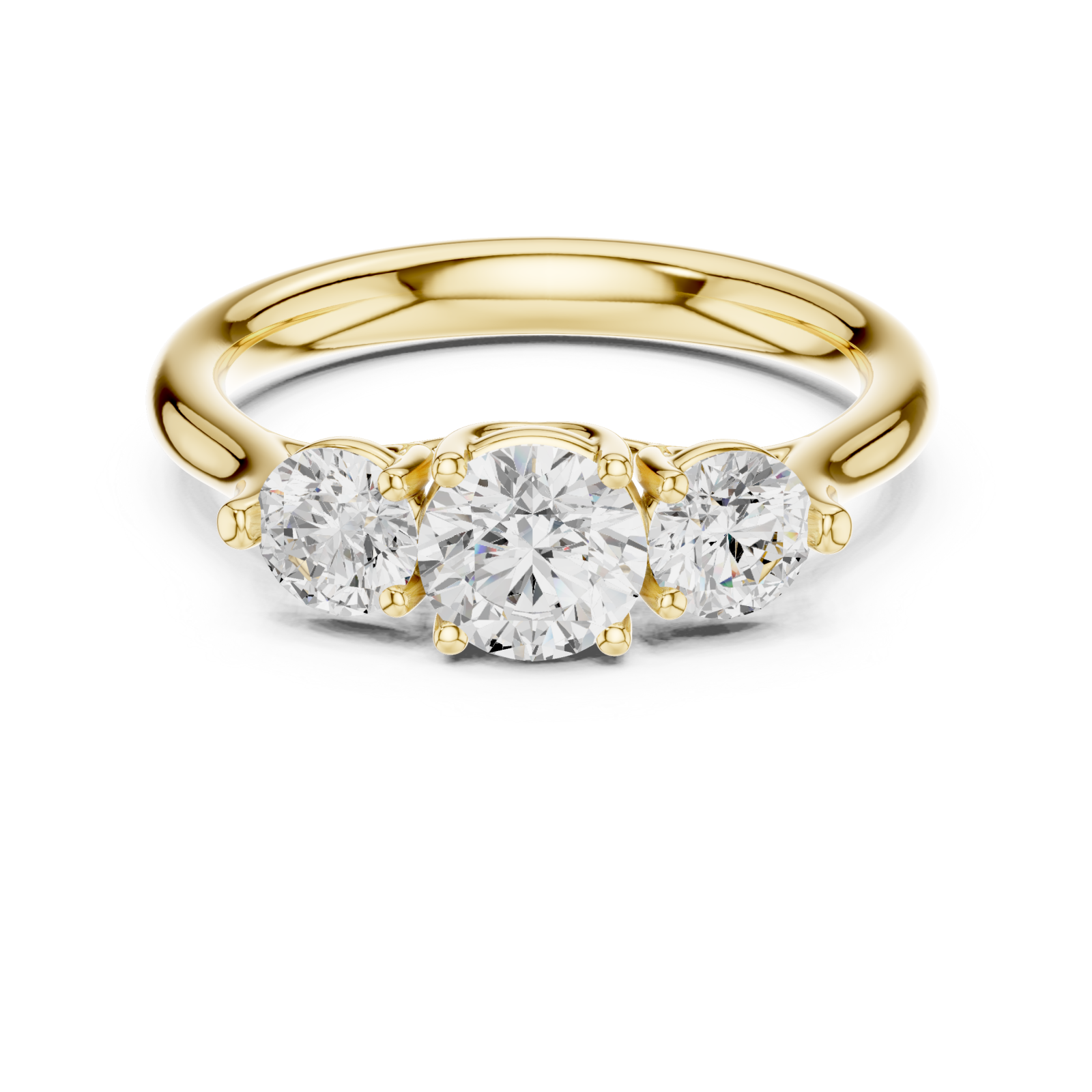  Gold Timeless Trinity Illusion Ring Front View