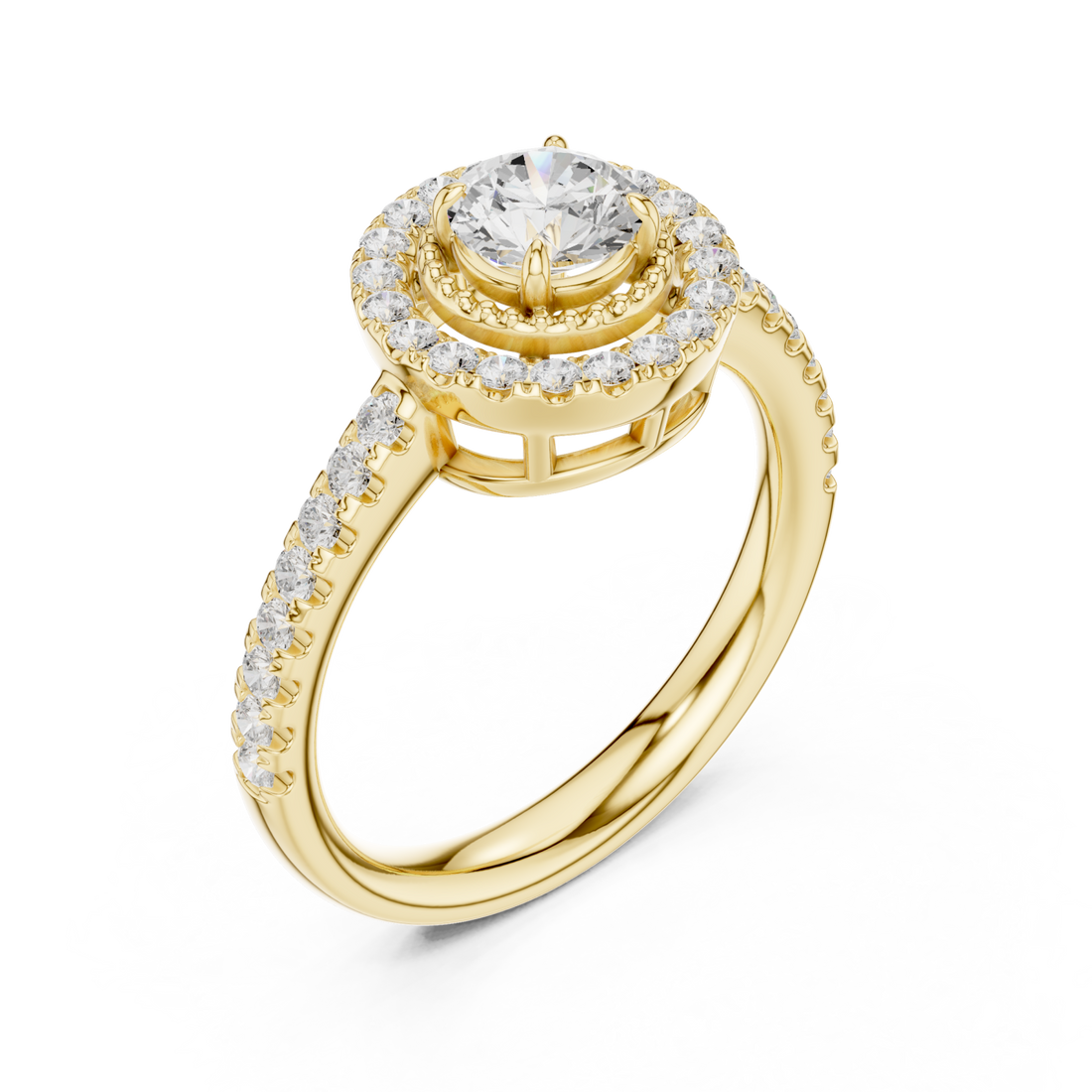 Gold Starfire Cascade Classic Halo Band Right View