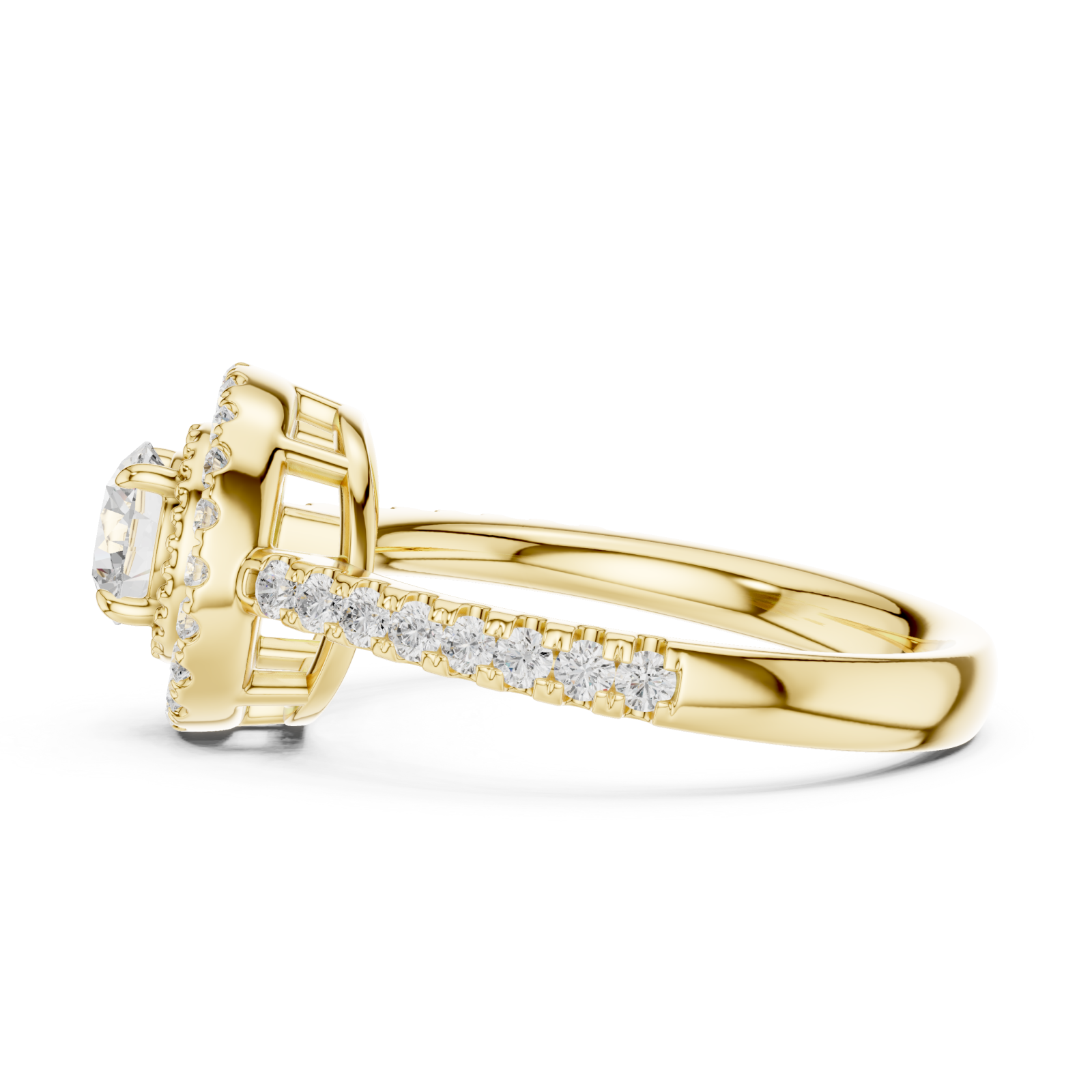  Gold Starfire Cascade Classic Halo Band Side View