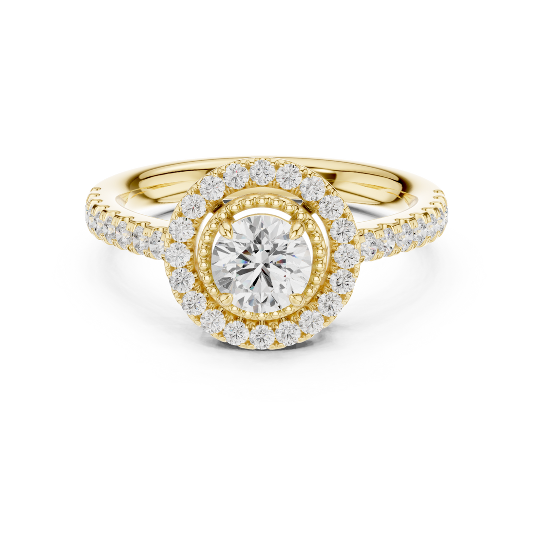 Gold Starfire Cascade Classic Halo Band Right View