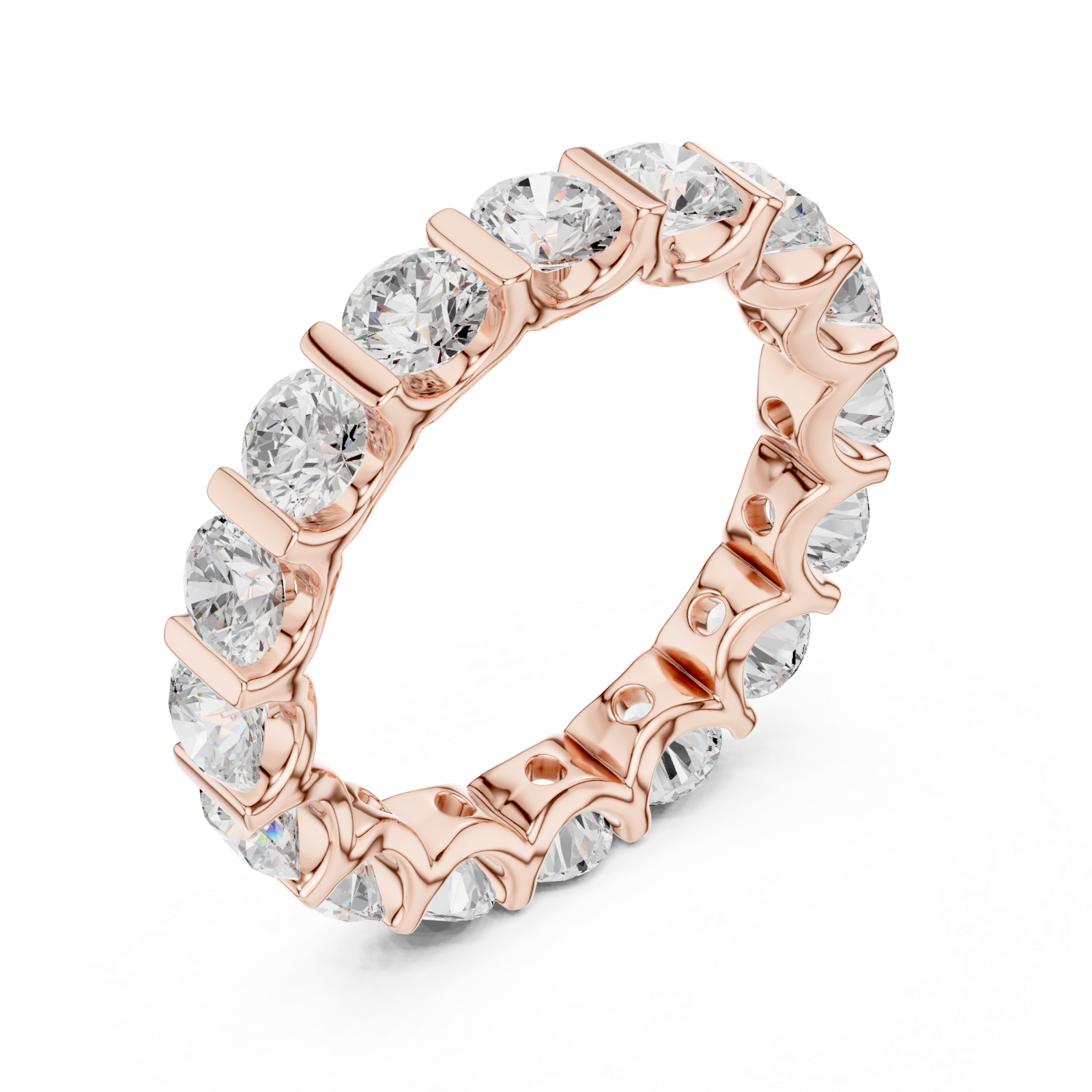  Rose Gold Eternal Radiance Band Ring Right View