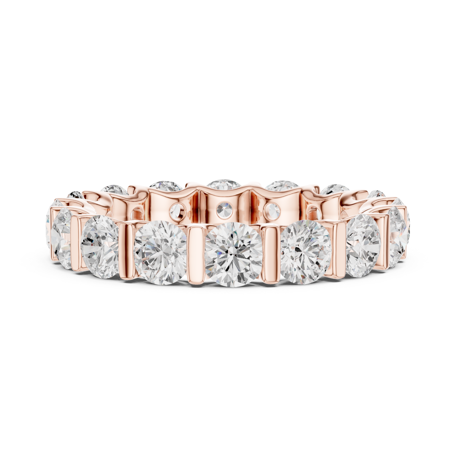  Rose Gold Eternal Radiance Band Ring Side View