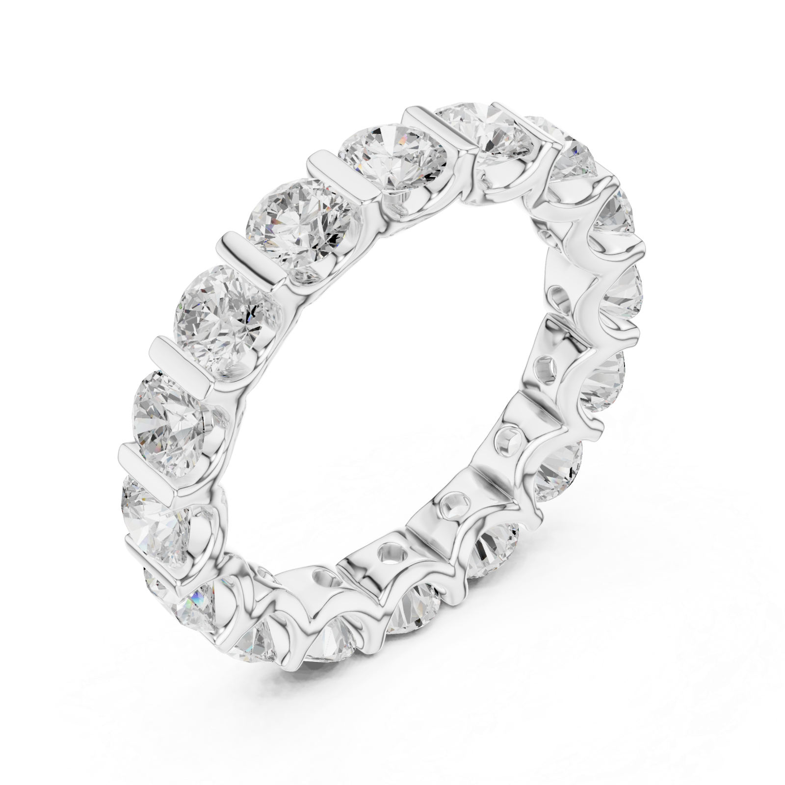  White Gold Eternal Radiance Band Ring Right View