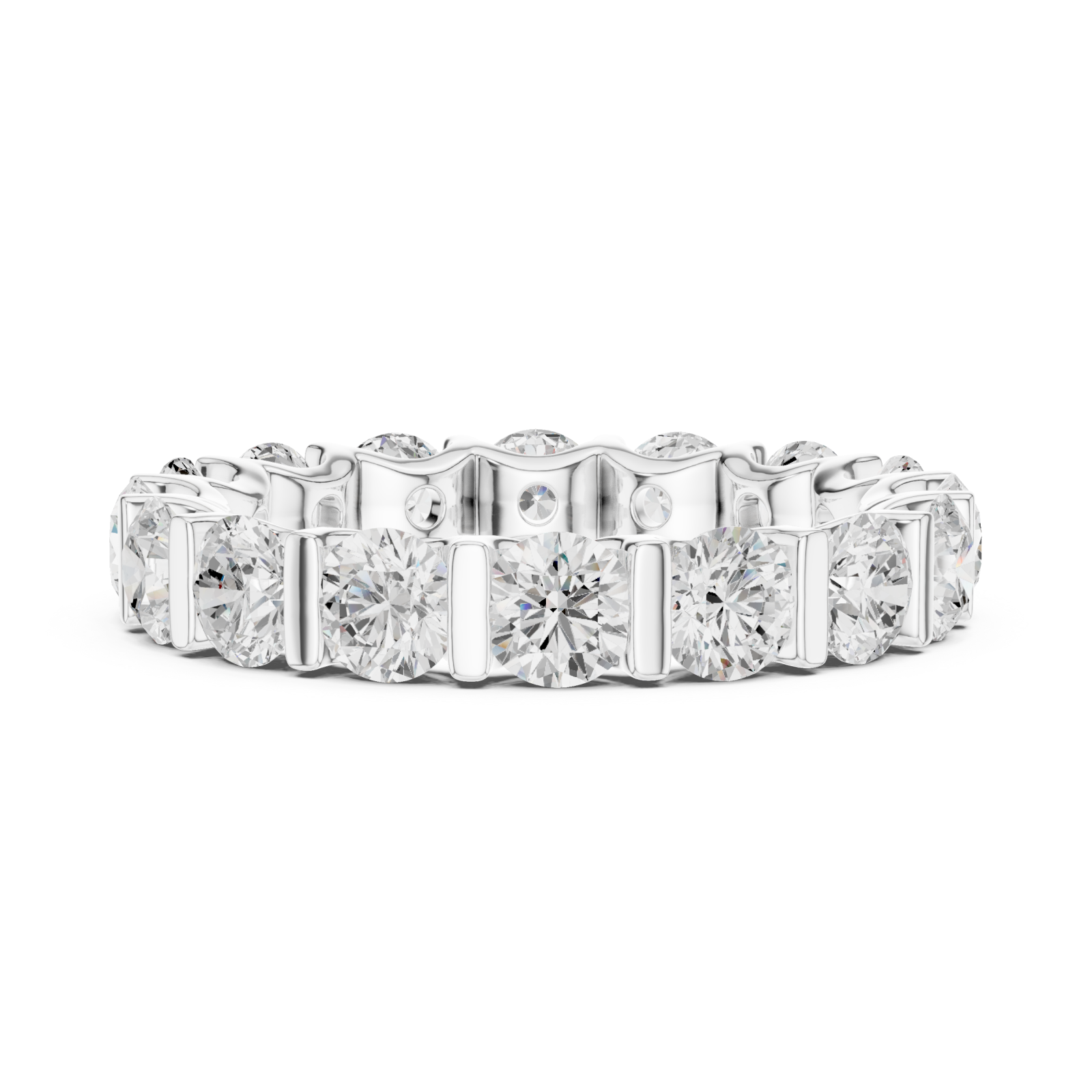  White Gold Eternal Radiance Band Ring Side View