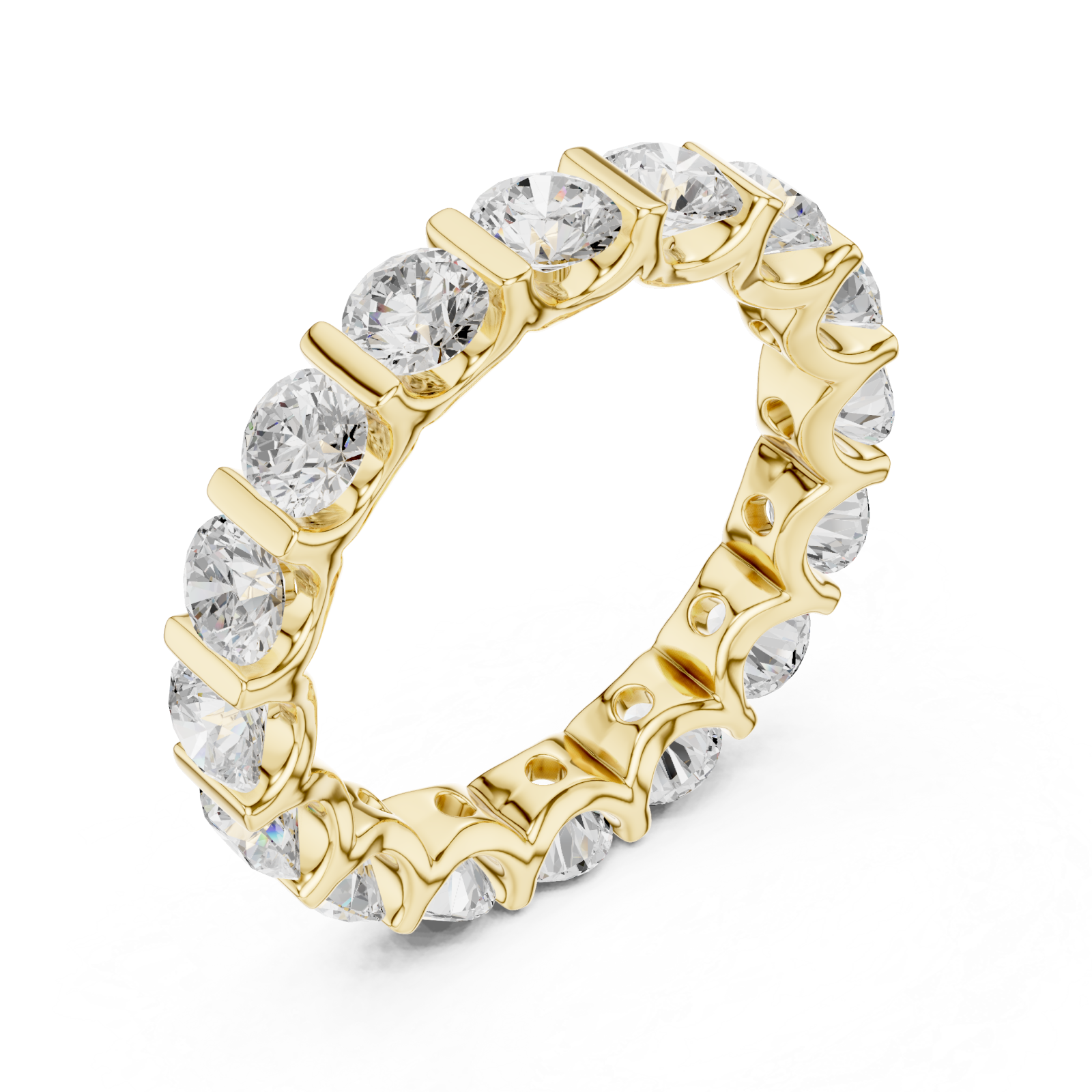 Gold Eternal Radiance Band Ring Right View