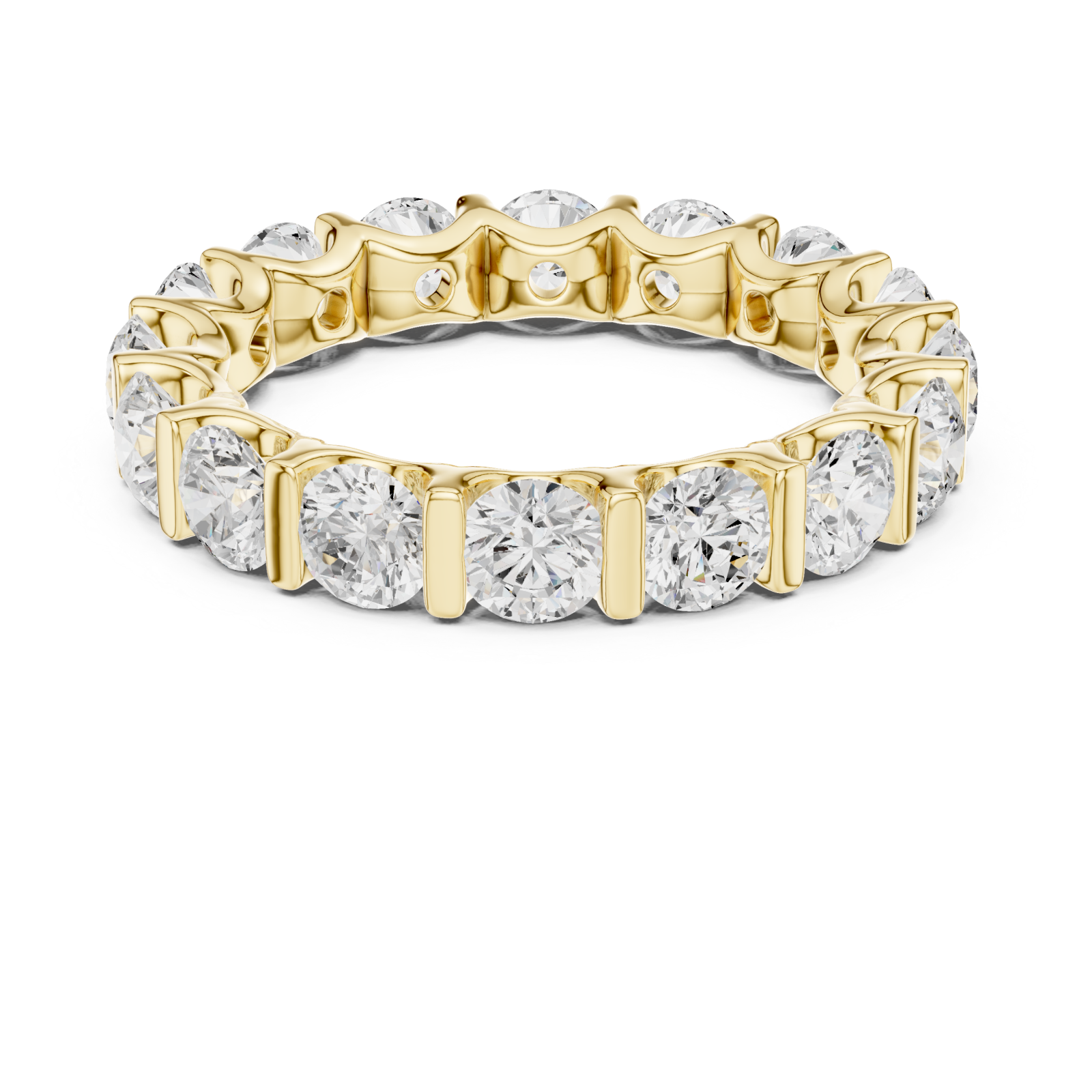  Gold Eternal Radiance Band Ring Front View