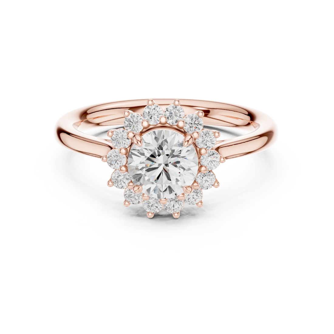  Rose Gold Classic Regal Bloom Ring Right View