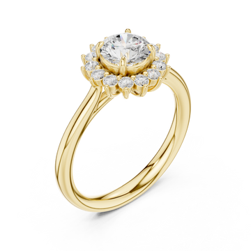Gold Classic Regal Bloom Ring Right View
