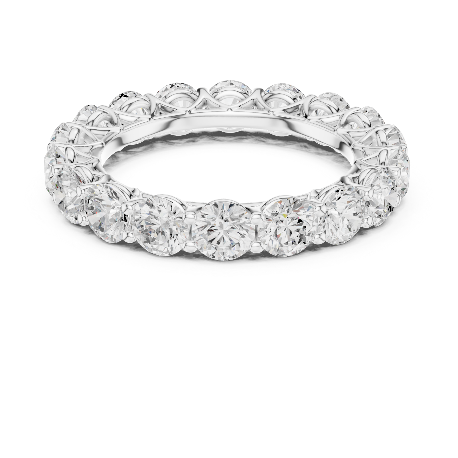  White Gold Eternal Radiance Band Front View