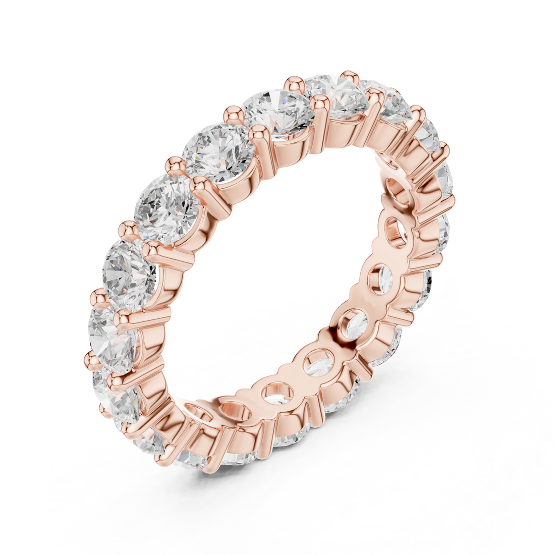  Rose Gold Classic Radiance Eternity Band Right View