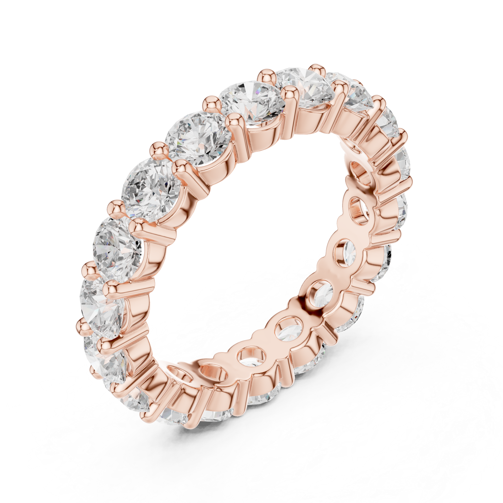  Rose Gold Classic Radiance Eternity Band Right View