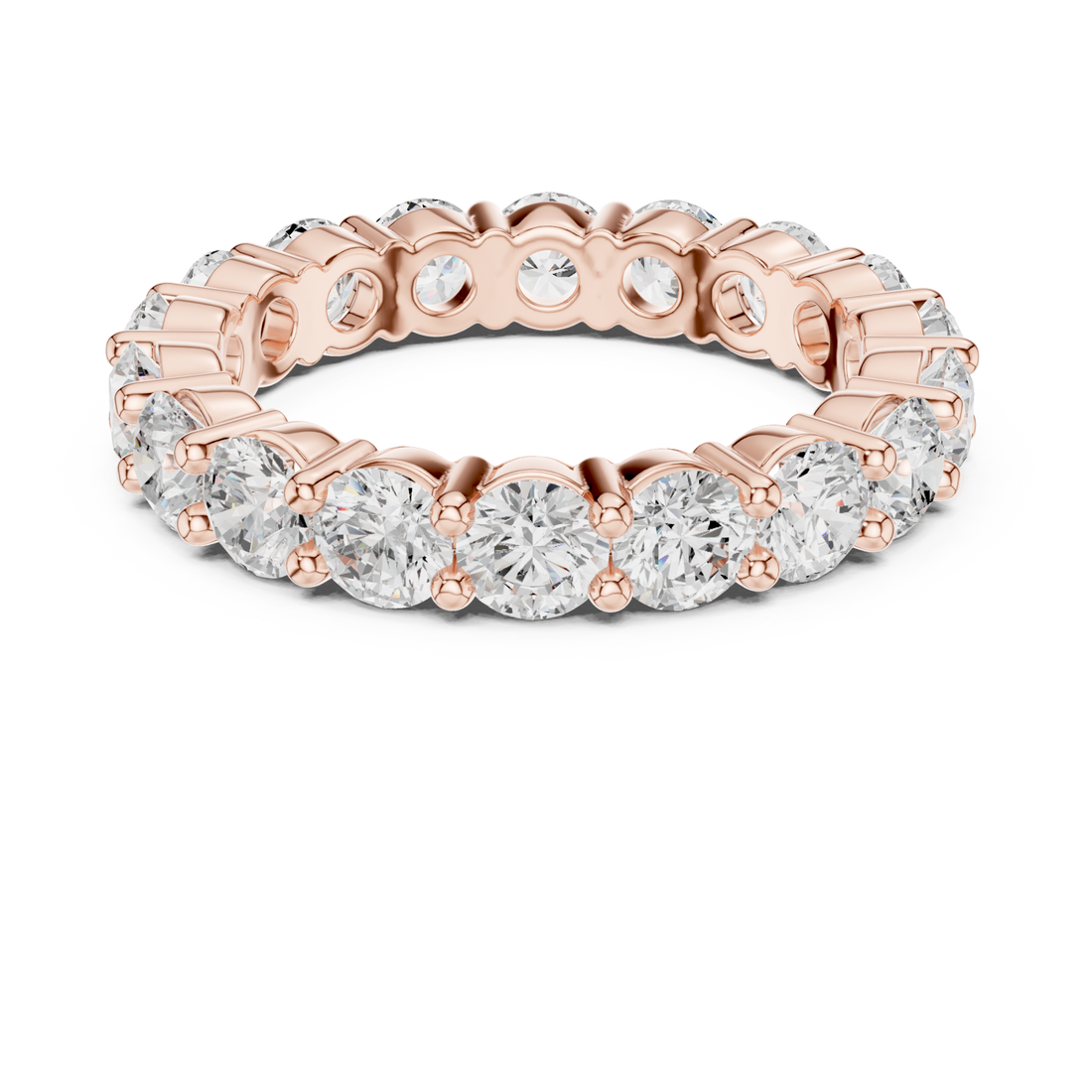  Rose Gold Classic Radiance Eternity Band Right View