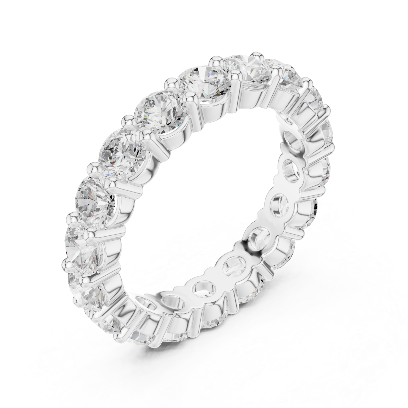  White Gold Classic Radiance Eternity Band Right View