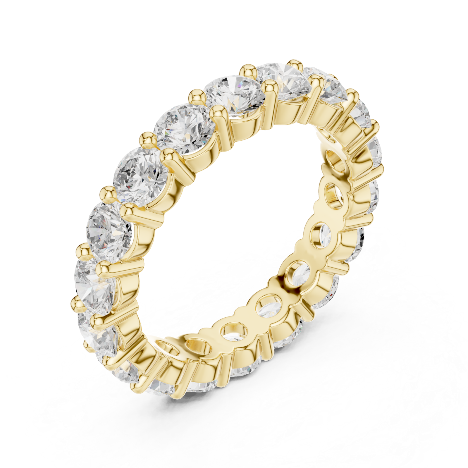Gold Classic Radiance Eternity Band Right View