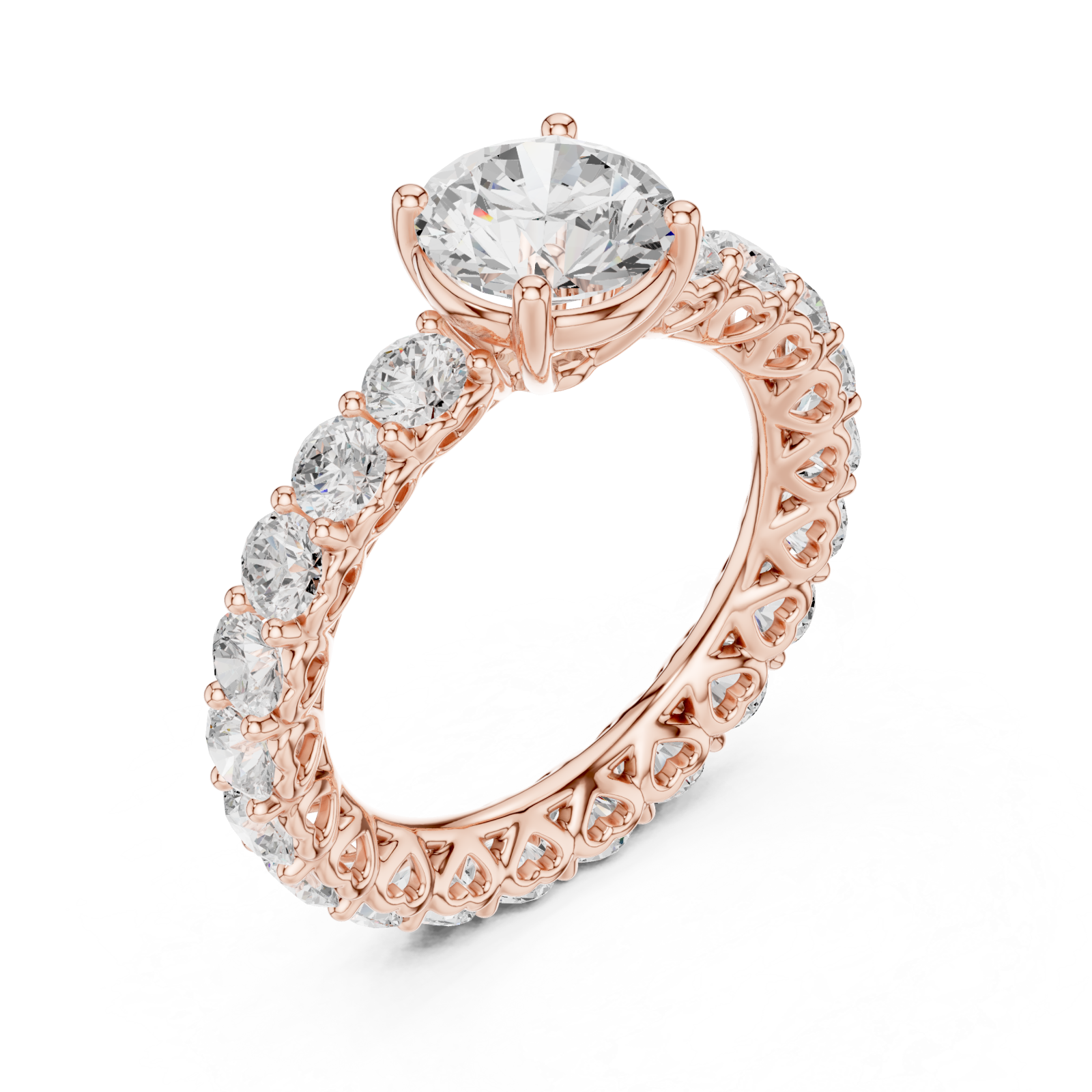  Rose Gold Heirloom Grace Solitaire Ring Right View