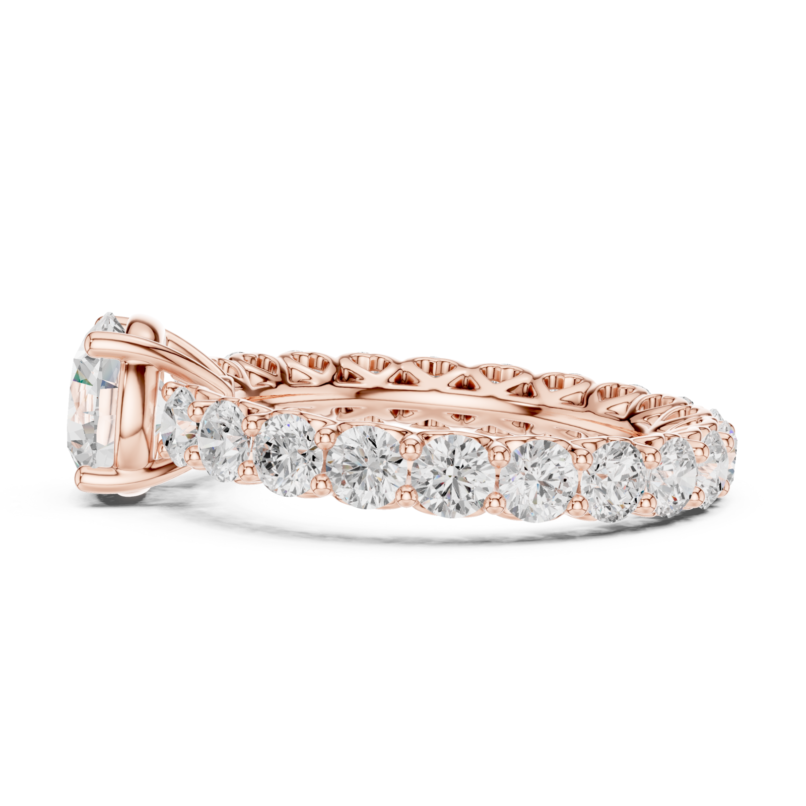  Rose Gold Heirloom Grace Solitaire Ring Side View
