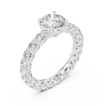  White Gold Heirloom Grace Solitaire Ring Right View