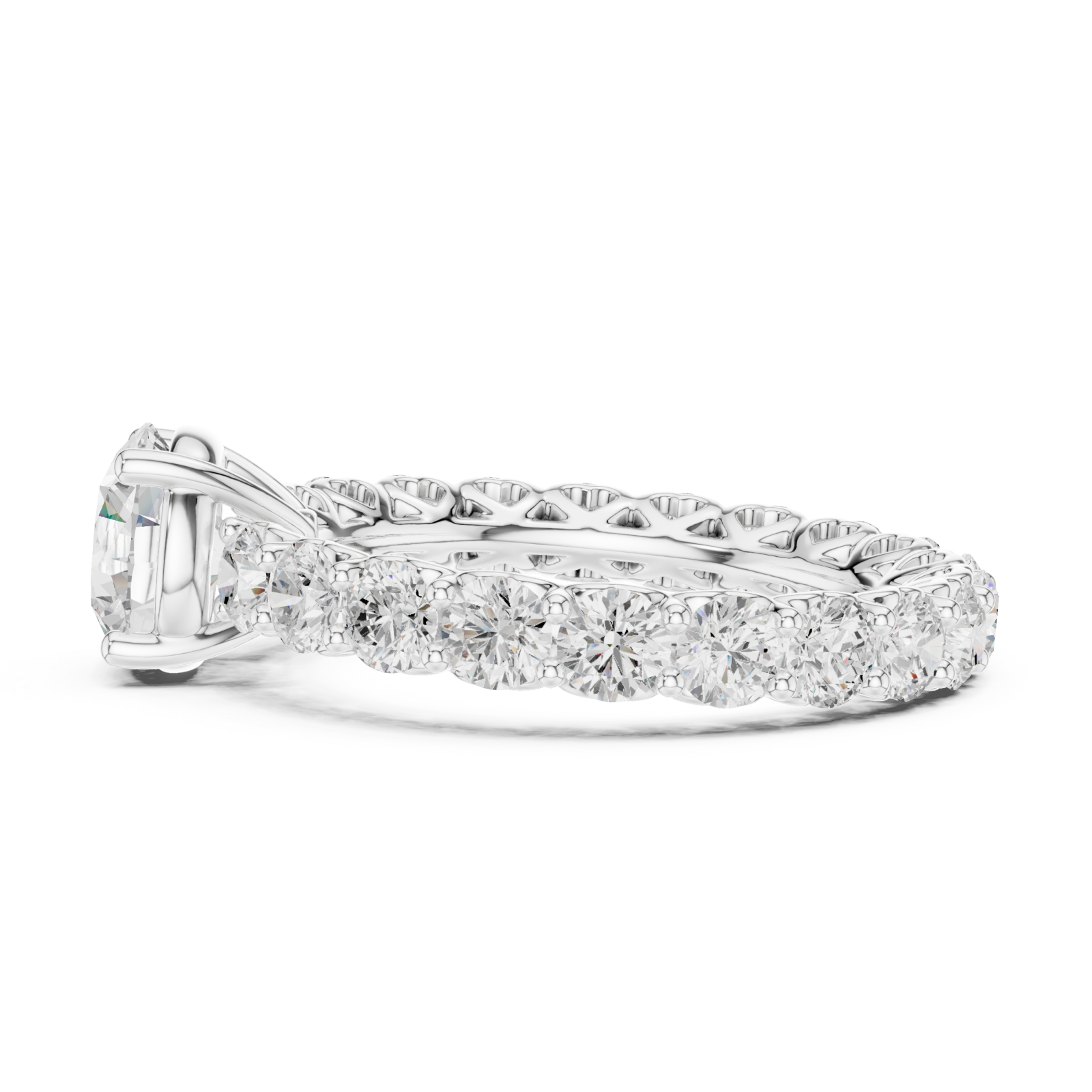  White Gold Heirloom Grace Solitaire Ring Side View