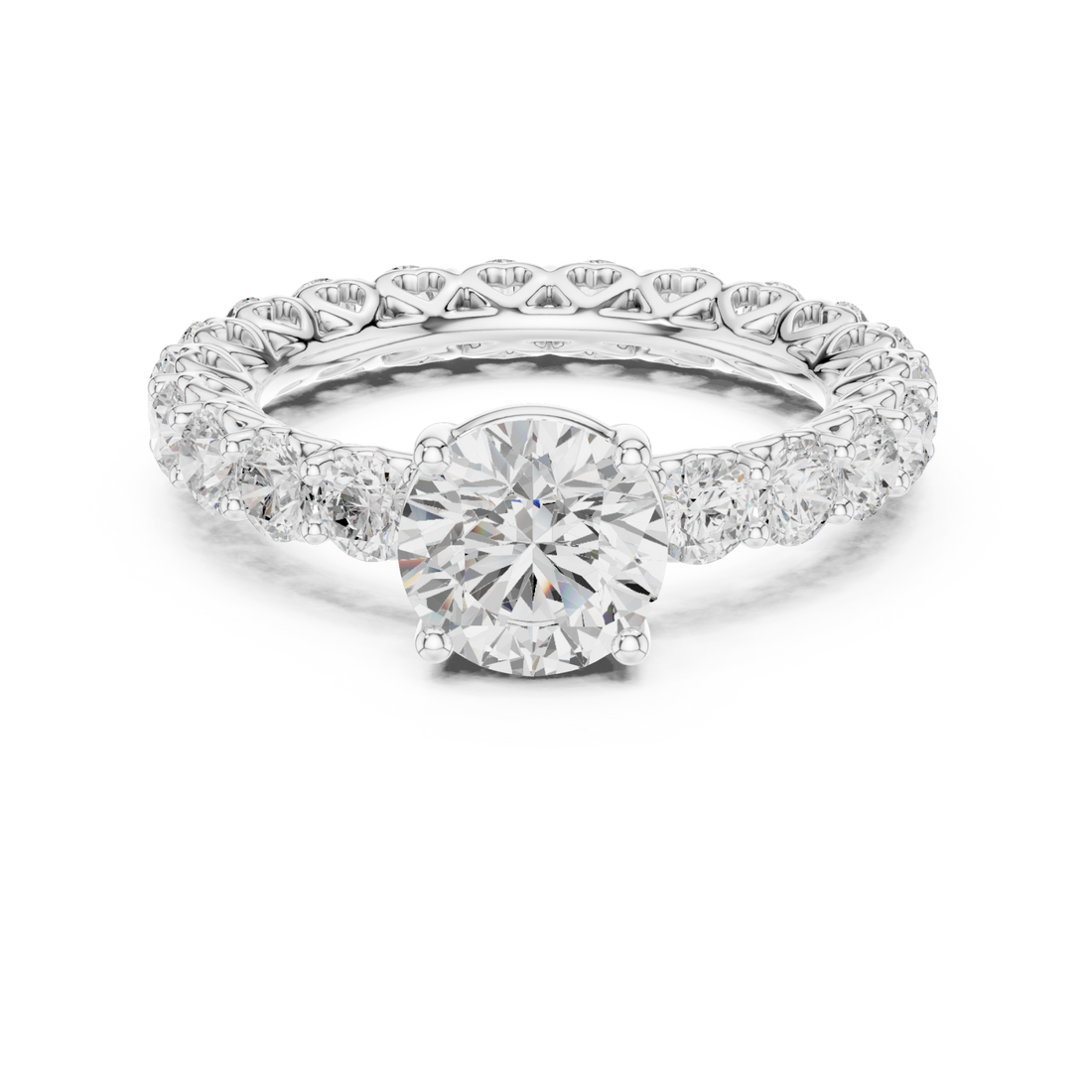  White Gold Heirloom Grace Solitaire Ring Right View