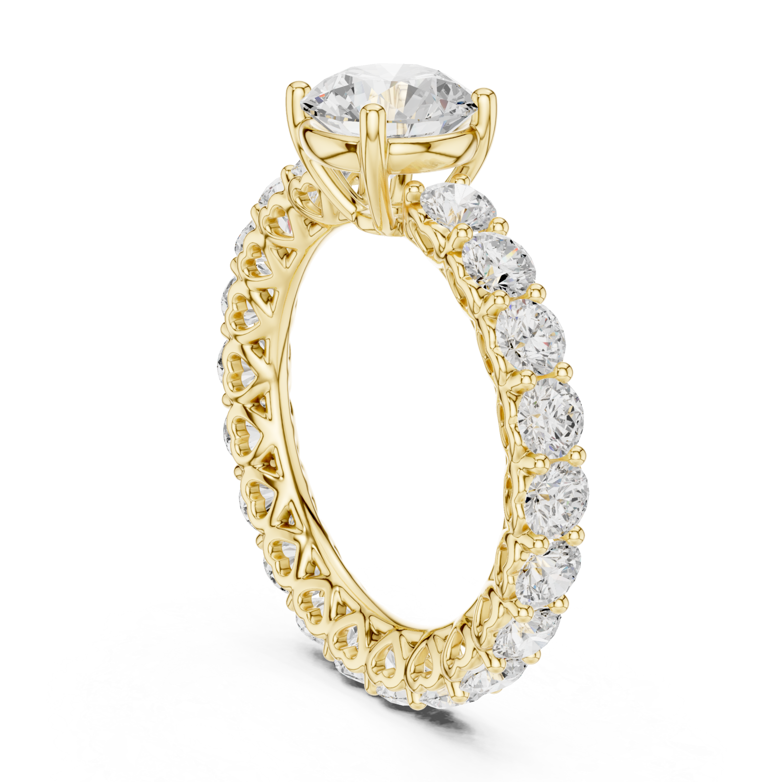  Gold Heirloom Grace Solitaire Ring Left View