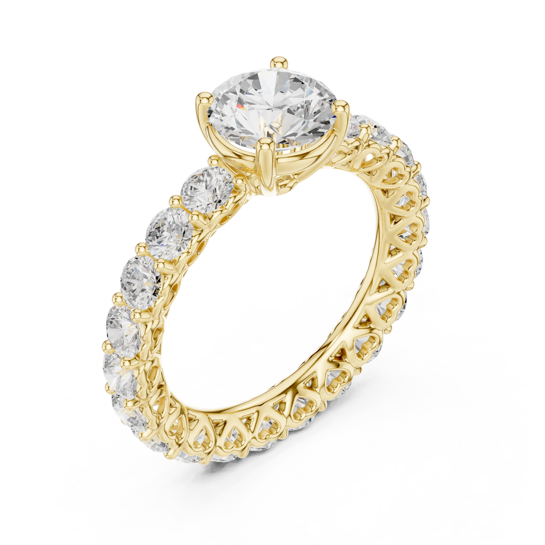 Gold Heirloom Grace Solitaire Ring Right View