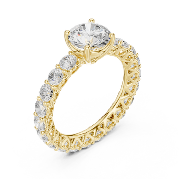 Gold Heirloom Grace Solitaire Ring Right View